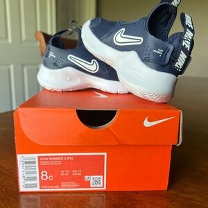 Nike Flex Runner 3 Kids Sneakers - Dark Blue and White